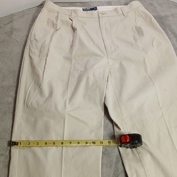 Vtg Polo Ralph Lauren Hammond Dress Pants 38x32 Classic Chino Khaki Golf Preppy - Picture 13 of 15